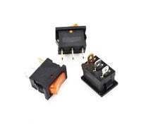 5/10/20/50 PIÈCES 15x21mm Interrupteur À Bascule Avec Lumière KCD1 3Pin 220V Rouge Jaune Noir Vert Bleu ON-OFF 3P Bouton Commutateurs(Yellow Light,5PCS)
