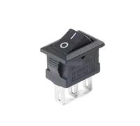 5/10/20/50 PIÈCES 15x21mm Interrupteur À Bascule Avec Lumière KCD1 3Pin 220V Rouge Jaune Noir Vert Bleu ON-OFF 3P Bouton Commutateurs(Black without light,10PCS)