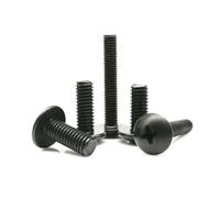 5/10/20/50 pièces M2 M2.5 M3 M4 M5 M6 placage Noir 304 A2 Acier Inoxydable Croix Grande tête Ronde tête bombée vis Boulon(6mm,20pcs M4)