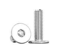 5/10/20/50pcs 304 En Acier inoxydable CM Douille Hexagonale Ultra Mince Super Faible Plat Tête de Plaquette Allen Cap Vis Boulon M2-M8(6mm,M2 50pc)
