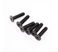 5/10/20/50pcs CM M1.6 M2 .5 M3 M4 M5 M6 Noir 304 Acier Inoxydable Croix Ultra Mince Plat Tête De Plaquette Vis Boulon Ordinateur Portable(12mm,50pcs M2.5)