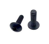5/10/20/50pcs JISB1111T M2 .5 M3 M4 M5 M6 noir 304 A2-70 croix en acier inoxydable grand rond grande vis à tête bombée boulon(10mm,10pcs M5)