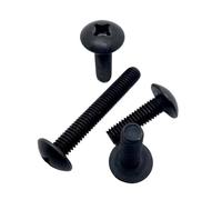 5/10/20/50pcs JISB1111T M2 M2.5 M3 M4 M5 M6 Black 304 A2-70 Stainless Steel Cross Large Round Big Truss Head Screw Bolt(25mm,10pcs M5)