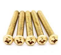 5/10/20/50pcs M2 .5 M3 M4 M5 M6 GB818 Cuivre Pur Laiton Massif Croix Ronde À Tête Cylindrique Vis Boulon Longueur De Filetage 6-50mm(20mm,10pcs M4)