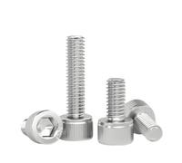 5/10/20/50pcs M2.5 M3 M4 M5 M6 M8 A2-70 304 Acier Inoxydable DIN912 Hexagone À Six Pans Creux Vis Tête Boulon(16mm,M4 x 20Pcs)