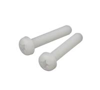 5/10/20/50pcs M2 .5 M3 M4 M5 M6 M8 M10 Dia = 2-10mm couleur blanche Nylon plastique isolé croix Pan vis à tête ronde(12mm,50pcs M2)