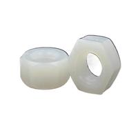 5/10/20/50pcs M2 .5 M3 M4 M5 M6 M8 M10 M12 M14 M16 M18 M20 DIN934 écrou hexagonal en plastique noir ou blanc(White Color,M16 (5pcs))