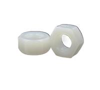 5/10/20/50pcs M2 .5 M3 M4 M5 M6 M8 M10 M12 M14 M16 M18 M20 DIN934 écrou hexagonal en plastique noir ou blanc(White Color,M2.5 (50pcs))