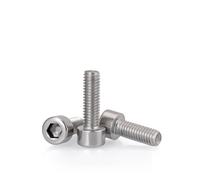 5/10/20/50pcs M2M3M4M5M6M8 304 acier inoxydable tête cylindrique lisse vis hexagonale interne boulon non moleté(50pcs M4X12)