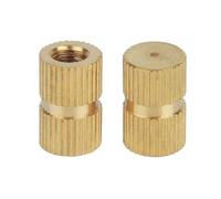 5/10/20/50pcs M3 M4 M5 M6 M8 en laiton massif Type de cuivre trou borgne thermofusible moulage par Injection écrou moleté insérer intégré(20pcs,M3x5x12)