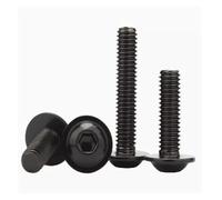 5/10/20 boulons à tête hexagonale creuse noire, à collerette et à bouton rond, avec rondelle, grade 10.9, M4, M5, M6, M8(16mm,M10 5pcs)