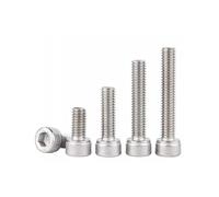 5/10/20 pièces 304 tête de tasse en acier inoxydable vis à six pans creux vis à tête cylindrique boulon d'extension M5 M6(20mm,M5 (20PCS))