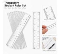 5/10/20 pièces Ensemble de règles transparentes de 15 cm, outil de mesure à double échelle métrique et pouces, convient pour le dessin, le traçage, le bureau, l'étude et l'usage quotidien ABS