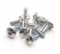 5/10/20 pièces gros boulon à vis hexagonale intérieure à tête ronde plate M6 6mm 12/16/20mm de longueur for moto Scooter ATV cyclomoteur couvercle en plastique Pièces de rechange pour motos ( Color :