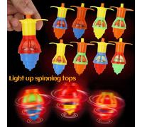 5/10/20 pièces LED éclairer toupies lueur rotatif Gyro enfants fête d'anniversaire faveurs Pinata remplissage jouets garçon fille cadeaux de noël Mix