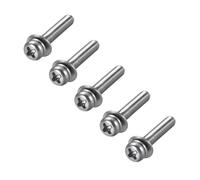 5/10/20 pièces M2 M3 M4 M5 vis à tête cylindrique en acier inoxydable boulons transversale avec rondelle ressort rondelles simples(M2.5 x 5mm 20pcs)
