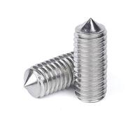 5/10/20 pièces M8 M10 M12 304 vis de réglage hexagonales intérieures en acier inoxydable avec pointe conique à dessus plat vis de serrage à six pans creux(M12x20 10PCS)