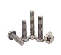 5/10/20 pièces TA2 vis à tête ronde en titane pur M1.6 M2 M2.5 M3 M4 M5 M6 M8 vis à tête cylindrique en titane pur(15mm,M2.5-20pcs)