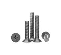 5/10/20 pièces titane pur TA2 M2 M2.5 M3 M4 M5 M6 M8 croix plate tête fraisée vis boulon longueur de filetage 4mm-50mm(40mm,M6-10pcs)