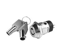 5/10/20 Sets 12/16/19mm Zinc Alloy Electronic Key Switch ON OFF Phone Lock Security Power Switch Tubular Terminals2 Position(S1601(Function two),5 sets)