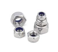 5/10 / 20pcs écrous de verrouillage hexagonal M2 m3 m4 m5 m6 m8 - m20 nylon nylon écrous A2 en acier inoxydable DUO ER (Size : M2 (5pcs))