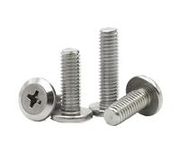 5/10/304 acier inoxydable M2 M2.5 M3 M4 M5 M6 M8 croix encastrée grande vis à tête plate boulon Rivet de meubles(14mm,M2 (50pcs))