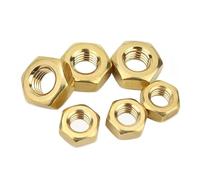 5/10 /50/100 pièces DIN934 écrou hexagonal en laiton massif et cuivre for M1.4 M1.6 M2 M2.5 M3 M4 M5 M6 M8 M10 M12 M14 -M20 boulon à vis(M1.6 (100pcs))