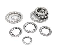 5/10/50pc M2 .5 M3 M4 M5 M6 M8 M10 M12 M18 M20 M22 M24 Rondelle de blocage dentelée intérieure en acier inoxydable 304 Joint anti-secousse(50pcs M2)