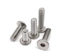 5/10/50pcs M1.6 M2 .5 M3 M4 M5 M6 M8 A2 304 Douille Hexagonale En Acier Inoxydable, Boulon À Tête Allen Ultra Fin Et Plat(M1.6 50pcs,10mm)