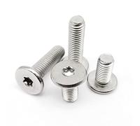 5/10/50pcs M1.6 M2 M2.5 M3 M4 M5 304 Stainless Steel CM Six-Lobe Ultra Thin Super Low Flat Wafer Head Bolt Screw(14mm,10pcs M4)