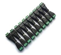 5/10 paires de connecteurs cylindriques d'alimentation CC 12 V 2,1 x 5,5 mm for bande de sécurité(10 pairs)