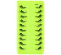5/10 paires de faux cils œil de chat extension de cils 3D vison demi cils maquillage naturel maquiagem