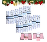 5/10 PCS Gift Card Booklet DIY Message Gifts,Pull-out Design Gift Card Book for Christmas,Holiday Cards Envelope Sleeve Book Holder (10pcs Blue)