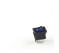 5/10 PCS KCD1 6A/250V AC 10A/125V 21 * 15mm 4 Pin Boat Car Rocker Switch ON-OFF Car Dashboard With Light Switch NWPNLXEA(With Blue Light,10 PCS)