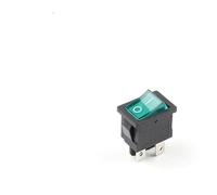 5/10 PCS KCD1 6A/250V AC 10A/125V 21 * 15mm 4 Pin Boat Car Rocker Switch ON-OFF Car Dashboard With Light Switch NWPNLXEA(With Green Light,10 PCS)