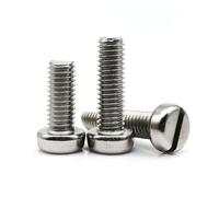 5/10/pcs M1.6 M2 M2.5 M3 M4 M5 M6 M8 M10 304 A2-70 Acier Inoxydable GB65 Capuchon Fendu Fente Colonne Ronde Tête De Fromage Boulon Vis(60mm,10pcs M6)