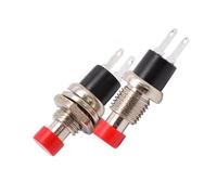 5-10 pcs Pushbutton Switches Normally Open and Normally Closed BPS-09 Red Head Two Legs Reset Pushbutton Switches NWPNLXEA(One Size)