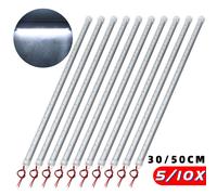 5/10 pièces 12V 30/50CM intérieur LED barre lumineuse de voiture bande rigide transparente lampe Van Bus caravane vitrine sous comptoir placard