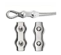 5/10 pièces 304 câble en acier inoxydable câble Double colonne boulon pince Simple bricolage attache M2 M3 M4 M5 M6 M8(M6-5pcs)