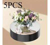 5/10 pièces Centres de table miroir en acrylique, plateaux décoratifs ronds pour mariage, tables à manger et de salon, sans électricité, sans plumes, polyvalents pour la décoration de fête et les cade