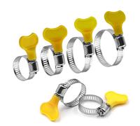 5/10 pièces Colliers de serrage en acier inoxydable réglables avec vis sans fin - durables, résistants à la corrosion, faciles à installer, conviennent pour les bouches d'aération de sèche-linge, les 