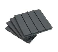 5/10 pièces de Plancher en Bois et Plastique for Balcon extérieur, kit revêtement Sol imperméable, résistant Facile à Nettoyer(Color-B-10pcs)