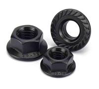 5-10 pièces DIN6923 M8x1.0 M10x1.0 m10x1.25 M12x1.25 M12x1.5 M14X1.5 M16X1.5 filetage fin noir écrou hexagonal à bride-M14x1.5 5 pièces