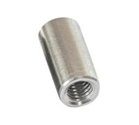 5/10 pièces écrou d'accouplement rond M3 M4 M5 longueur 5-30mm304 écrou de connexion entretoise en acier inoxydable(M3 10PCS,Length 5mm)