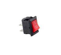 5/10 pièces interrupteur à bouton-poussoir 10x15mm SPST 2 broches 3A 250V KCD11 interrupteur à bascule marche/arrêt encliquetable 10MM * 15MM noir rouge et blanc(Red,5pcs)