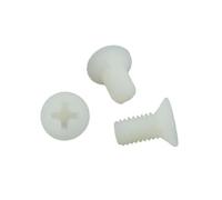 5-10 pièces M2.5/M3/M4/M5/M6/M8 vis électroniques isolées à tête enfoncée, fessure cruciforme et en nylon blanc, M5x20mm
