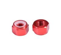 5/10 pièces M2 M3 M4 M5 en alliage anodisé coloré, écrous hexagonaux de verrouillage, accessoires voiture, bouchon à vis autobloquant for moteur(Wine red,M3-5pcs)