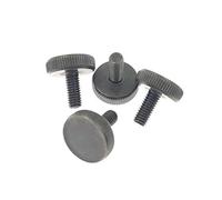 EIFINE 5-10 pièces M3 M4 M5 M6 DIN653 GB835 vis à tête Plate en Acier Noir serrer à la Main Les vis d'ordinateur (Color : Svart, Size : M6X12mm 5pcs)