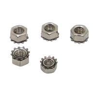 5/10 Pièces Numéro M3 M4 M5 M6 M8 A2-70 304 Filetage Métrique En Acier Inoxydable, Denture Hexagonale, Joint De Rondelle Dentelée, Écrou Blocage Type K(M8 5pcs)