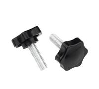 5/10 pièces Vis de serrage à poignée en forme d'étoile, bakélite, bouton manuel, vis Vis MoletéEs Vis TêTe MoletéE Vis MoletéE M6 Noi(M5x16 D25,5PCS)